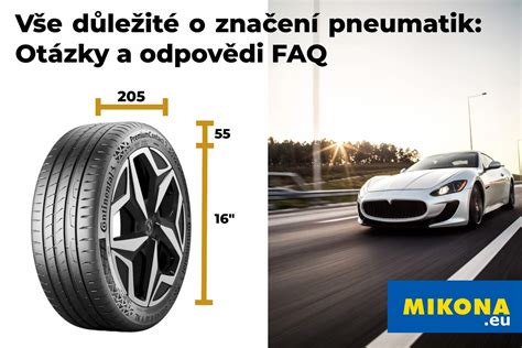 Infografika vysvětlující označení rozměrů pneumatik