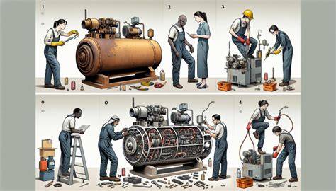 Infografika: Sestava klimatizace a proces repase kompresoru