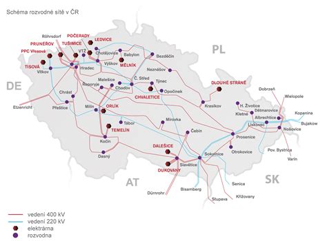 mapa sítě opraváren kolejových vozidel