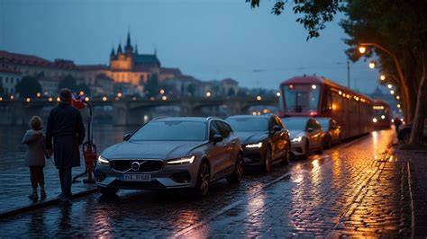 Infografika: Cíle a milníky Volvo do roku 2025 v oblasti elektrifikace a bezpečnosti