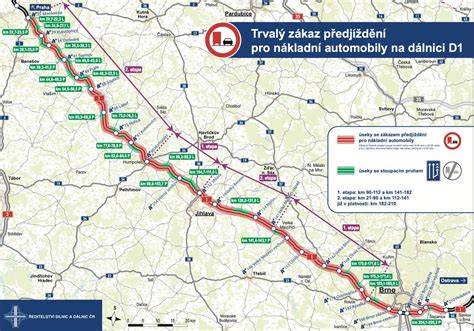 Mapa pokrytí proměnných informačních tabulí na dálnici D1