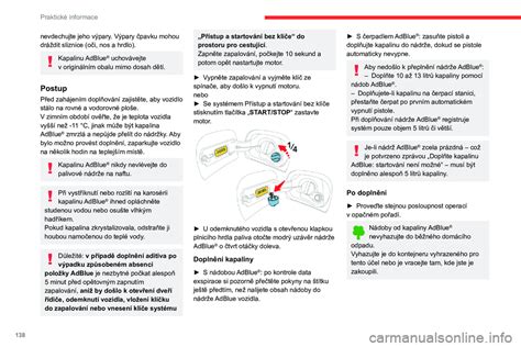 Schéma měrky oleje FT80347 a její umístění v motorovém prostoru Citroën C3
