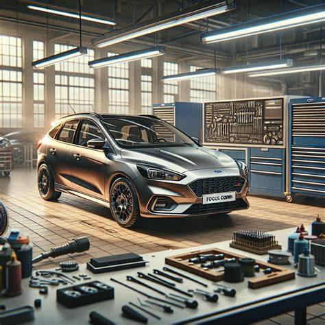 Infografika: Ford Focus ST - klíčové parametry (rozměry, výkon, spotřeba)