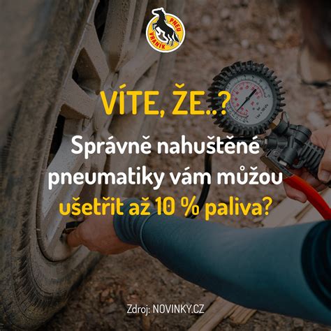 Schéma ukazující typické zobrazení TPMS, varovné kontrole a správného doplnění tlaku