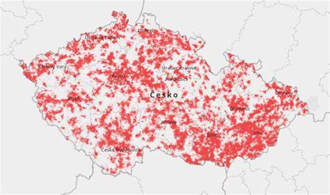 Mapa pokrytí pneuservisů v ČR