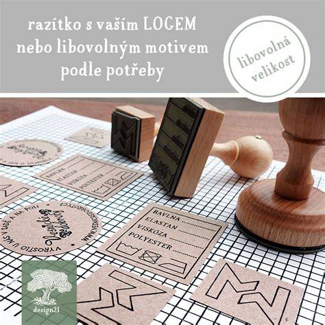 Vzor dvouřádkového textového razítka s logem