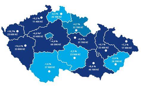 Mapa cen VW Sharan v ČR - orientační rozpětí pro rok výroby a stav