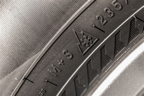 Schéma značení pneumatik (205/55 R17, 3PMSF, M+S)
