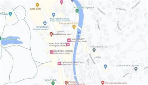 Mapa: umístění prodejny SVĚT KOUPELNY Višňová 983