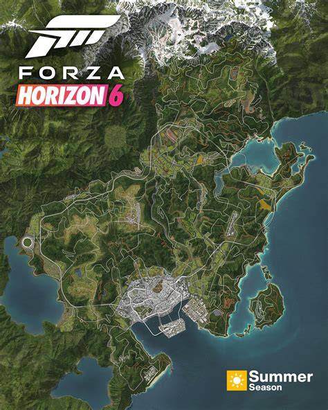 Schéma nastavení volantu a klávesových map pro Forza Horizon 6