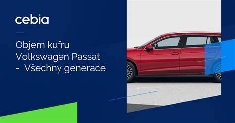 infografika rozměry VW Passat a generace