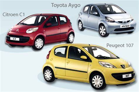 Infografika: Srovnání verzí Citroën C1, Peugeot 107 a Toyota Aygo