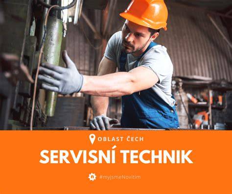 Servisní technik montuje plnou pneumatiku v dílně
