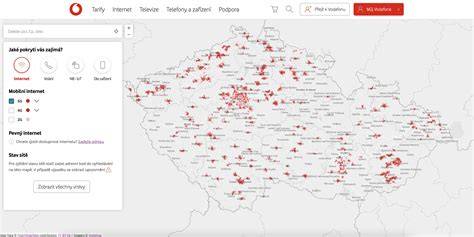 Mapa pokrytí havarijního servisu v Praze a blízkém okolí