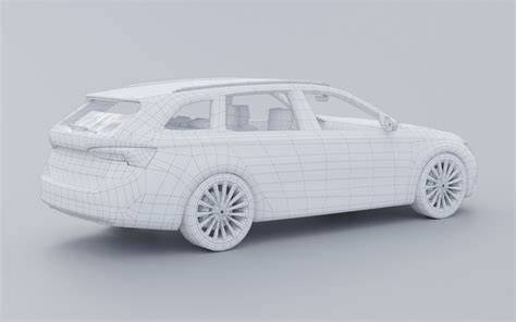 3D model Škoda Octavia půdorys nákres