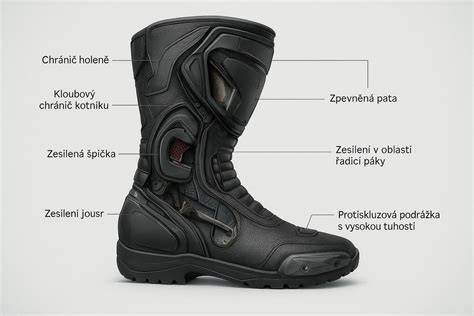 Infografika znázorňující komponenty ovládání na noze jezdce a vztah mezi řadičkou a brzdovým pedálem