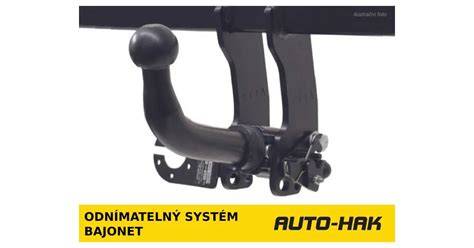 Obrázek ukazující konfiguraci tažného zařízení Auto Hak SEMIAUTOMATIC a jeho montáž na Toyota Auris