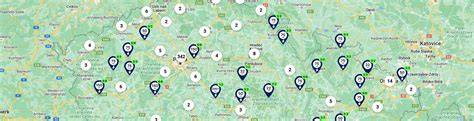 Mapa rozmístění AC a DC dobíjecích stanic v České republice