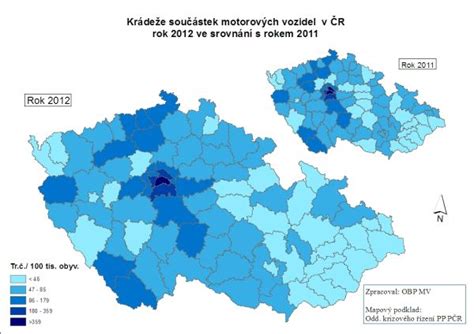 Statistiky krádeží vozidel dle barvy