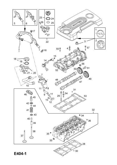 schematic map of Opel Corsa engines