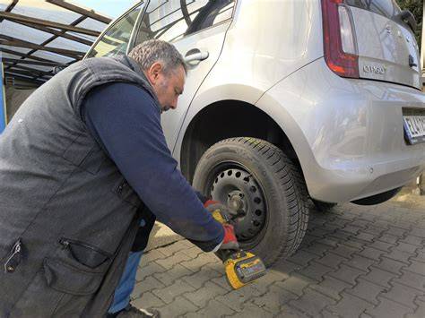 Infografika postupu při výměně pneumatik na zimu