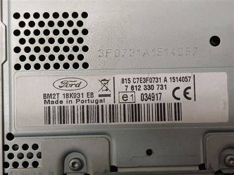 obrázek postupu zadání kódu Ford