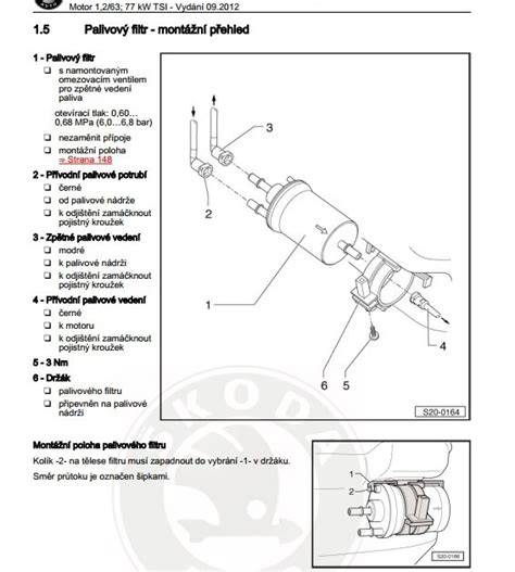palivovy filtr rychlospojka diagram