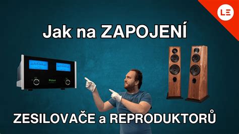 schematické znázornění zapojení reproduktorů a zesilovače