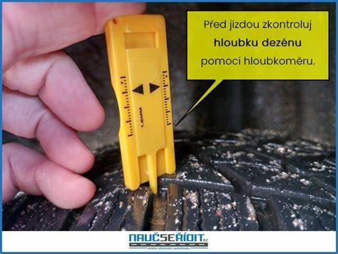 Infografika: Kontrola tlaku a hloubky dezénu