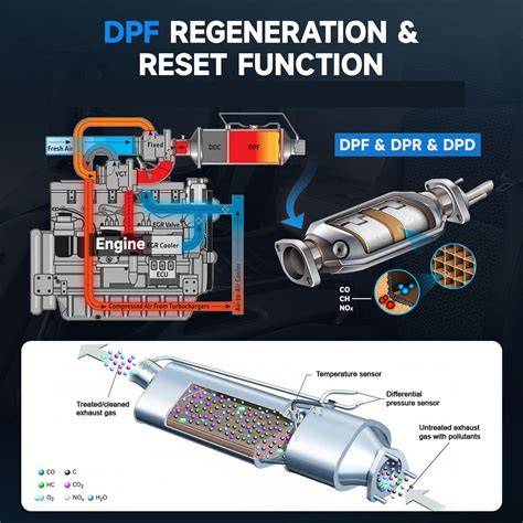 DPF regen graf schéma procesu