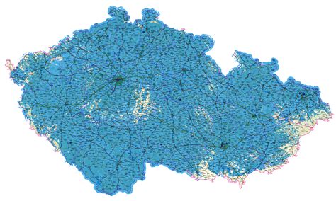 mapa pokrytí služeb po celé ČR