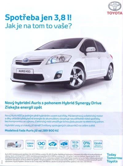 Tabulka doporučených tlaků pro Toyotu Auris