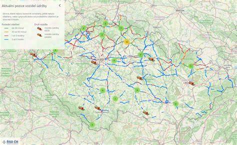 Beruška na mapě ukazuje vozovkou dočasné sklady a logistiku skladových vozů