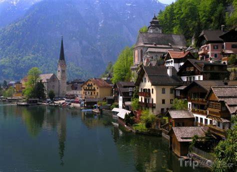 Hallstatt a okolí - fotka vyhlídky a vesnice