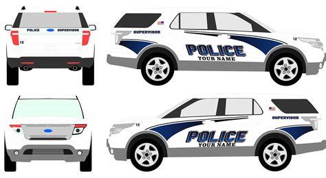 illustration of police livery and markings