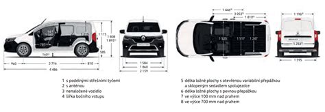 Infografika: Přehled verzí Proace VAN, rozměry a kapacity nákladového prostoru