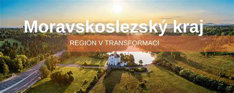Mapa s pěti hlavními městskými částmi a okolními horskými oblastmi Moravskoslezského kraje