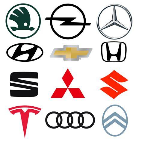 logo automobilů symboly a typografie