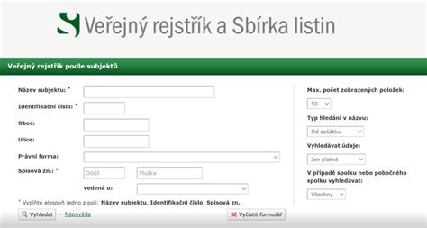 rejstřík justice.cz záznam osoby