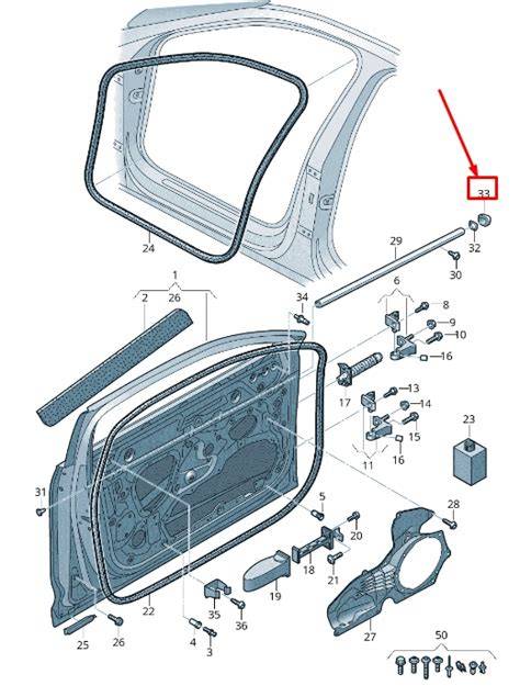 těsnění dveří Audi A5 ilustrace