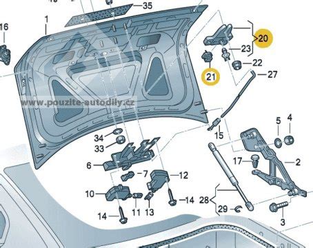 schematické znázornění zadního okna VW Passat B5