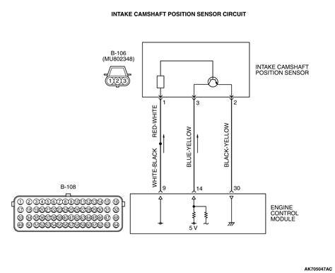 schematic layout of camshaft position sensor