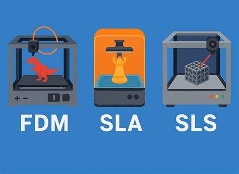Porovnání SLA, SLS a FDM - typické vlastnosti a použití