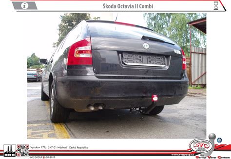 Tažné zařízení pro Škoda Octavia II - vizualizace vertikálního zatížení
