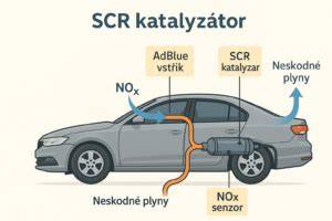 Infografika: AdBlue proces v SCR katalyzátoru
