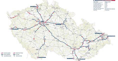 mapa zpoplatněných úseků dálnic v ČR