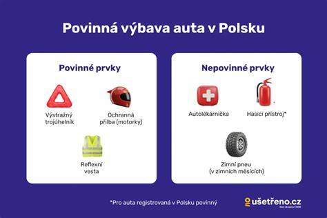 Infografika: Povinná výbava v Polsku a odlišnosti od ČR