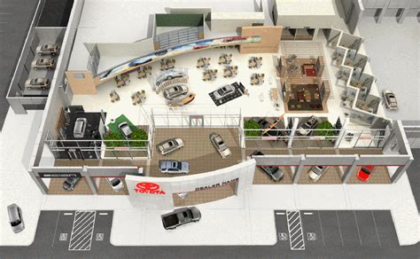 Opava car dealership layout map