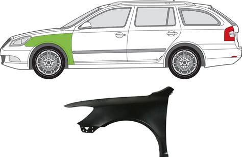 levý blatník octavia 2 facelift prohlédnutí