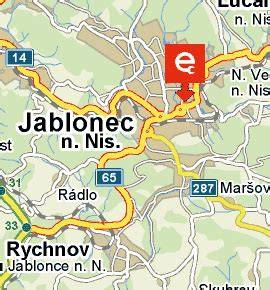mapa autobazarů v Regionu Jablonec nad Nisou